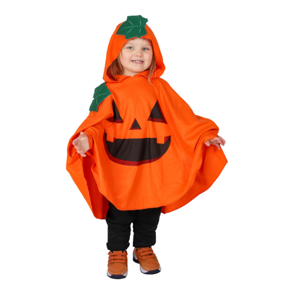 Pumpadräkt - poncho med huva
