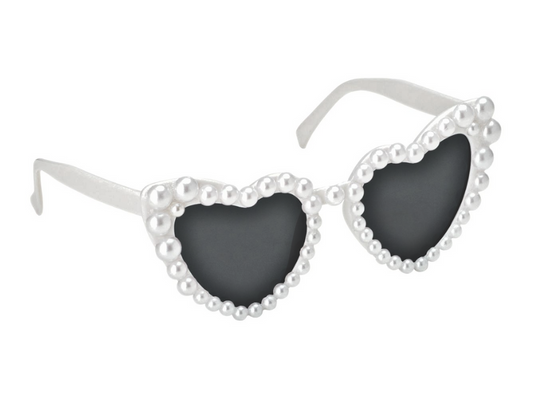 Solglasögon med pärlor - vita