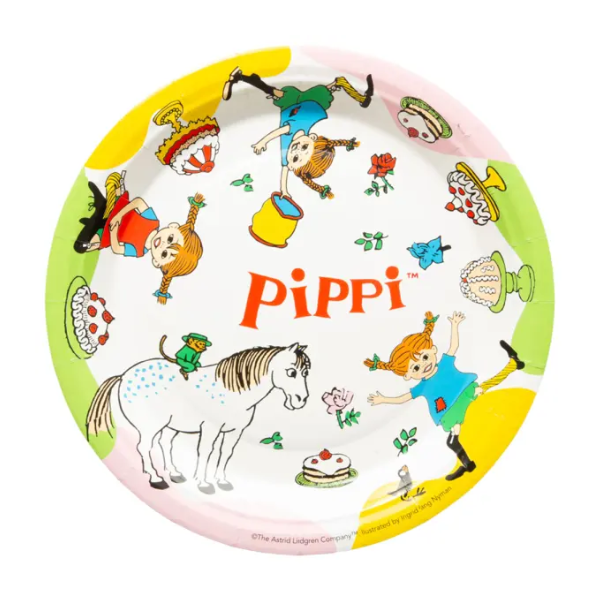 Papperstallrikar Pippi 8-pack