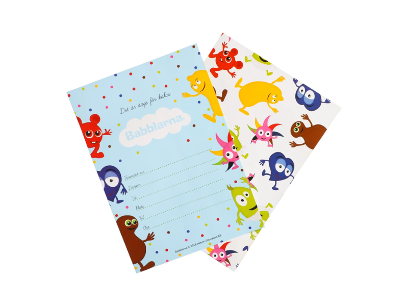 Inbjudningskort Babblarna 8-pack