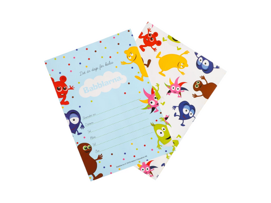 Inbjudningskort Babblarna 8-pack