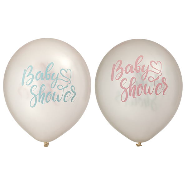 Latexballonger babyshower 6-pack