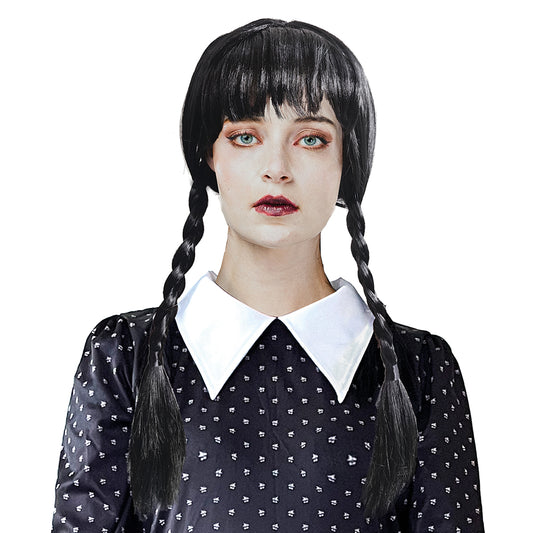Peruk Svart med FlÀtor