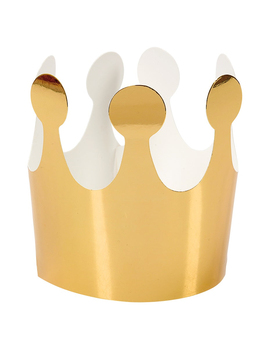 Papperskronor guld 6-pack