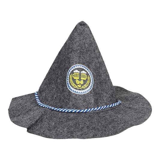 Oktoberfest-hatt hög grå