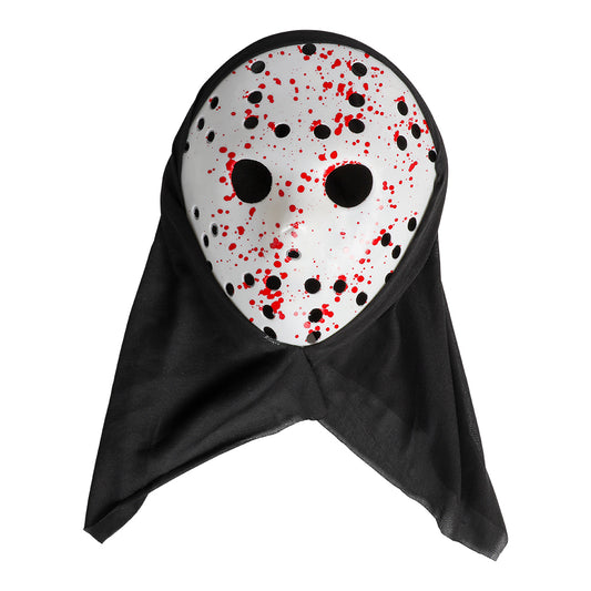 Blodig Halloweenmask med huva