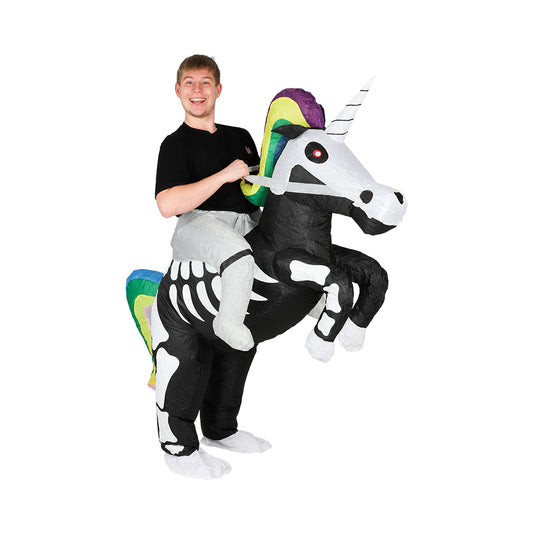 Uppblåsbar Skelett-Unicorn Dräkt