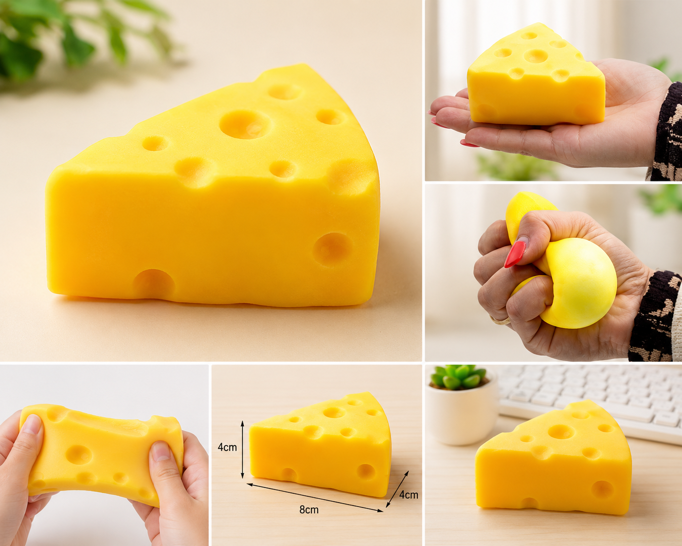 Squeeze Cheese Wedge – Squishy Ostbit 🧀