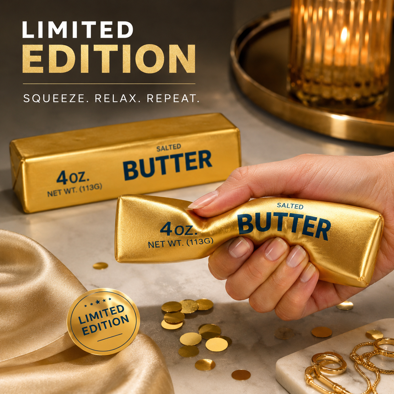 Squeezy Butter Gold Edition – Slow Rise Squishy