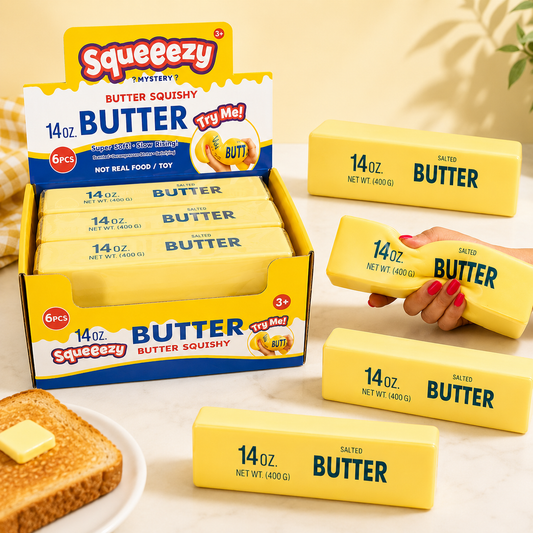 Squeeze Butter XXL – Gigantiskt Smörpaket Squishy 23,5 cm