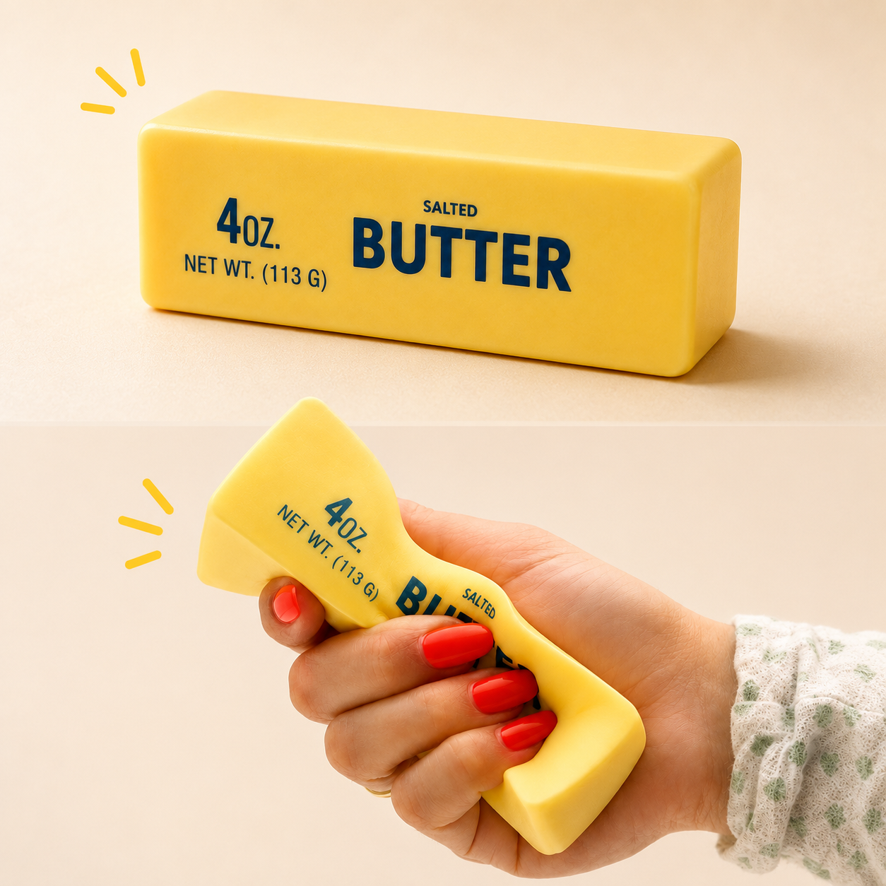 Squeeze Butter Squishy 14 cm – Viral Stressleksak
