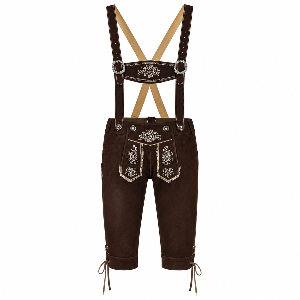 Oktoberfest Fake Lederhosen - Brun