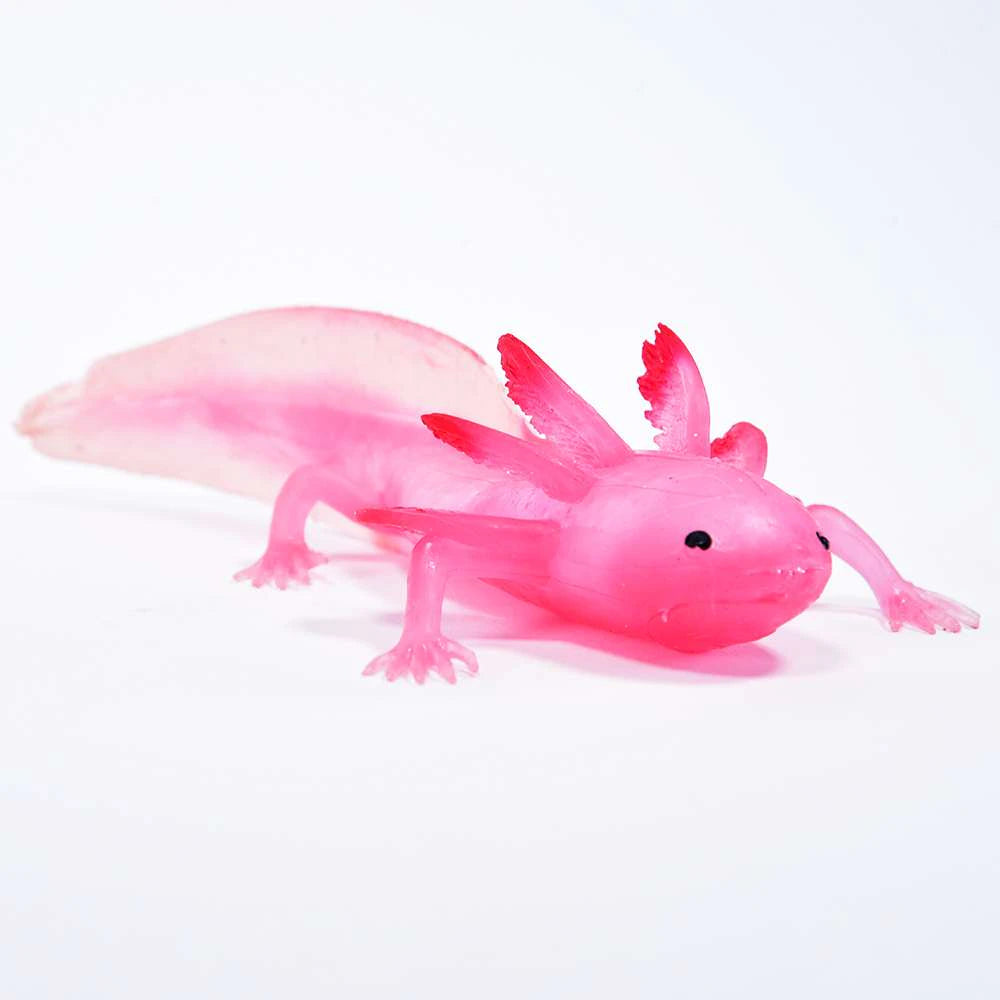 Stretch Axolotl – kläm- & stretchleksak med microbeads 20 cm