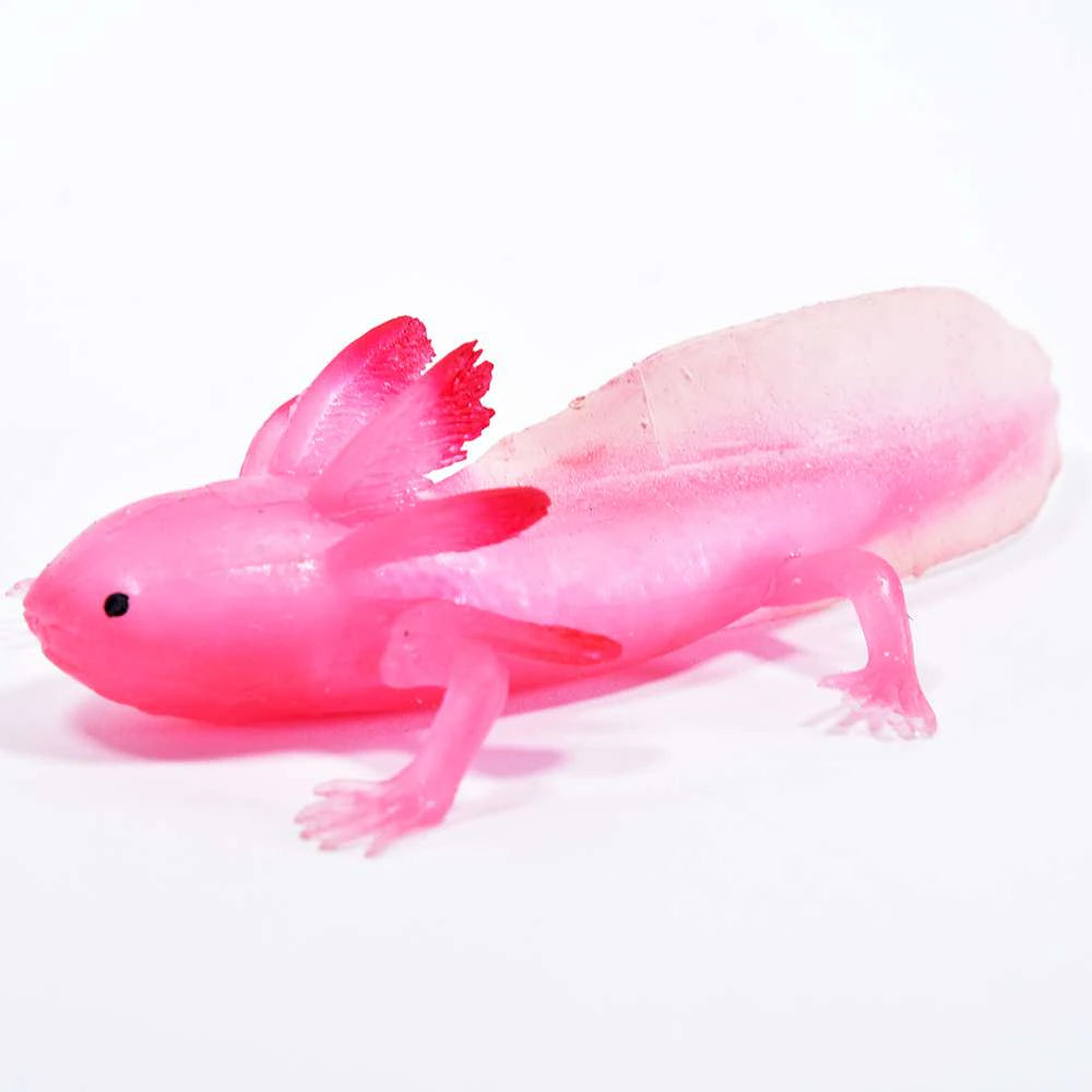 Stretch Axolotl – kläm- & stretchleksak med microbeads 20 cm