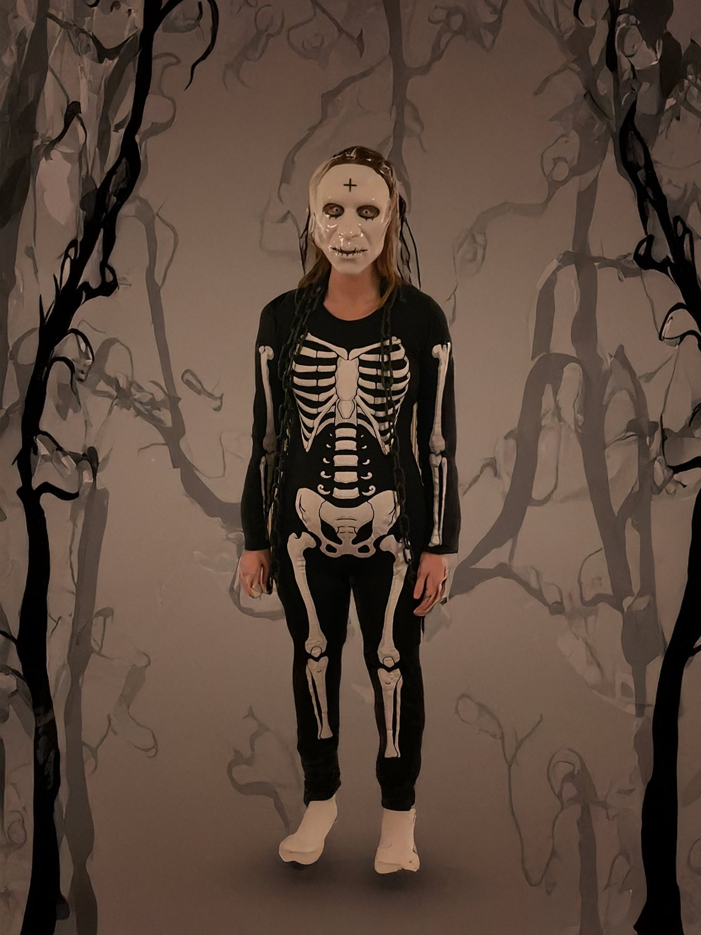 Skelettdräkt kvinna
