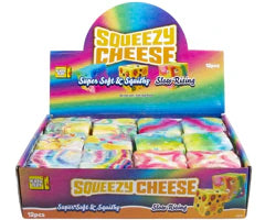 Squeezy Cheese Rainbow – squishy kub 7 cm