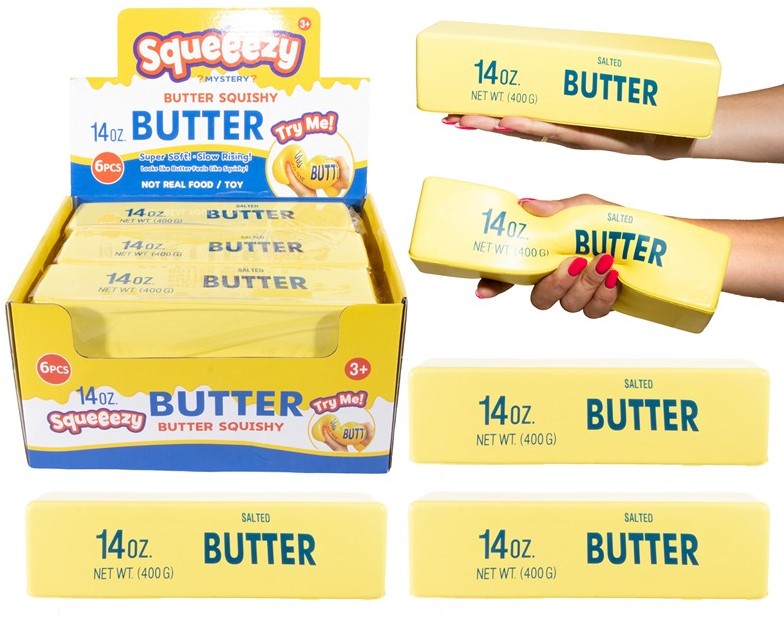 Squeeze Butter XXL – Gigantiskt Smörpaket Squishy 23,5 cm