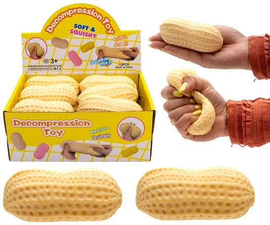 Squeeze XL Peanut – Jumbo Jordnöt Squishy 10 cm