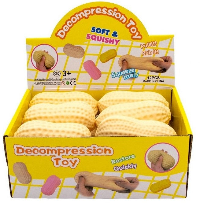 Squeeze XL Peanut – Jumbo Jordnöt Squishy 10 cm