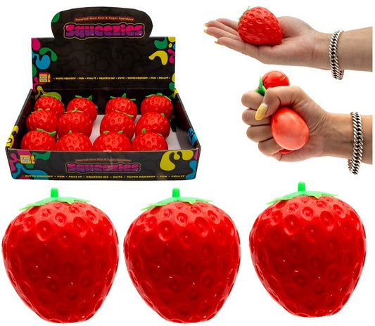 Squeeze XL Strawberry – Jordgubbe Stressleksak 8 cm