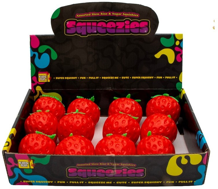 Squeeze XL Strawberry – Jordgubbe Stressleksak 8 cm