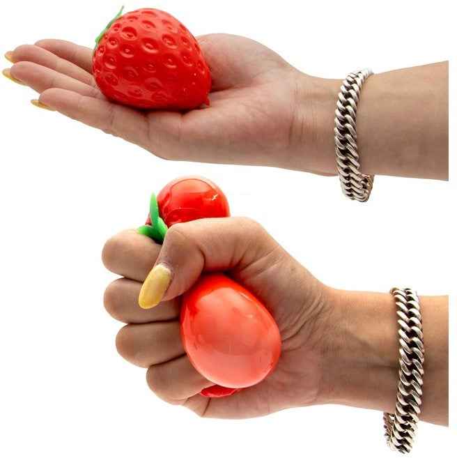 Squeeze XL Strawberry – Jordgubbe Stressleksak 8 cm