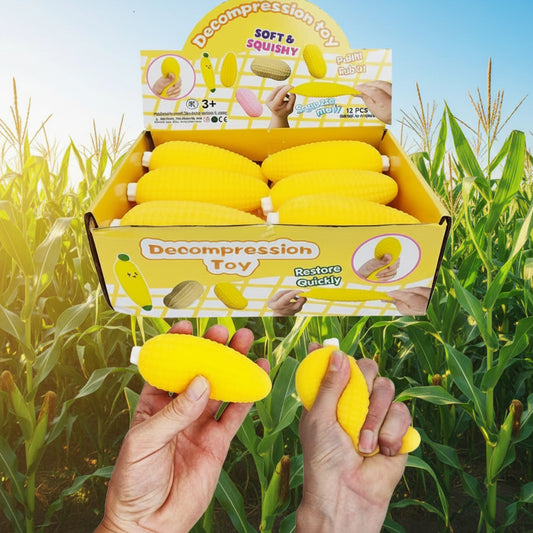 Squeeze Corn Cob – Mjuk Stressleksak Majskolv 10 cm