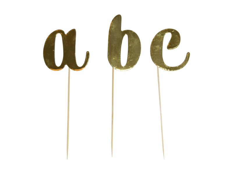 Cake topper Bokstäver