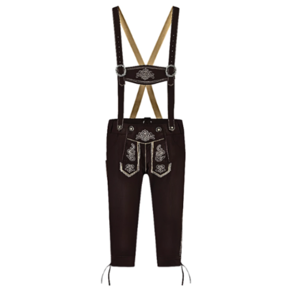 Oktoberfest Fake Lederhosen - Brun
