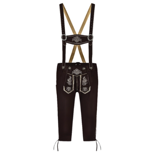 Oktoberfest Fake Lederhosen - Brun