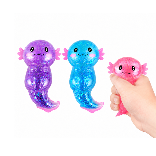 Glitter Axolotl Squishy – Stressleksak