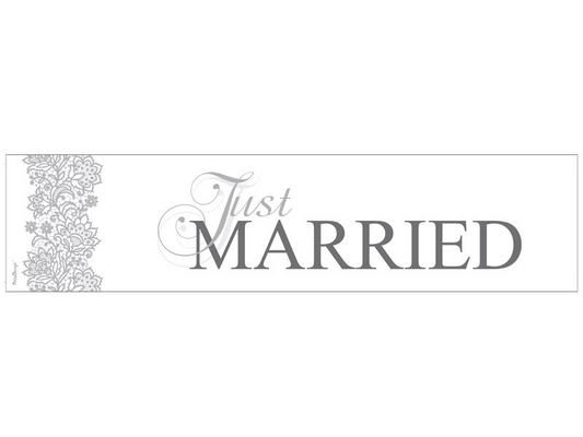 Bilskylt ”Just MARRIED”