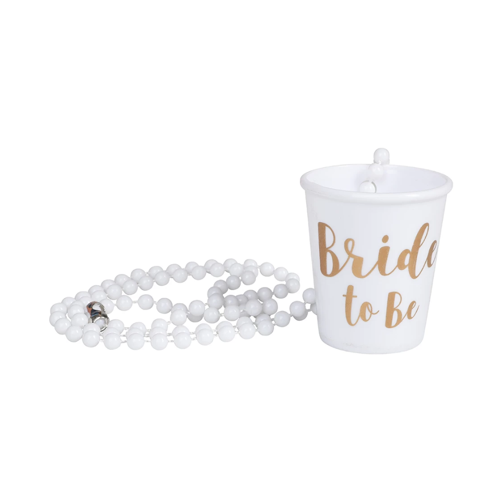 Halsband med shotglas - Bride to be & Team Bride 8-pack