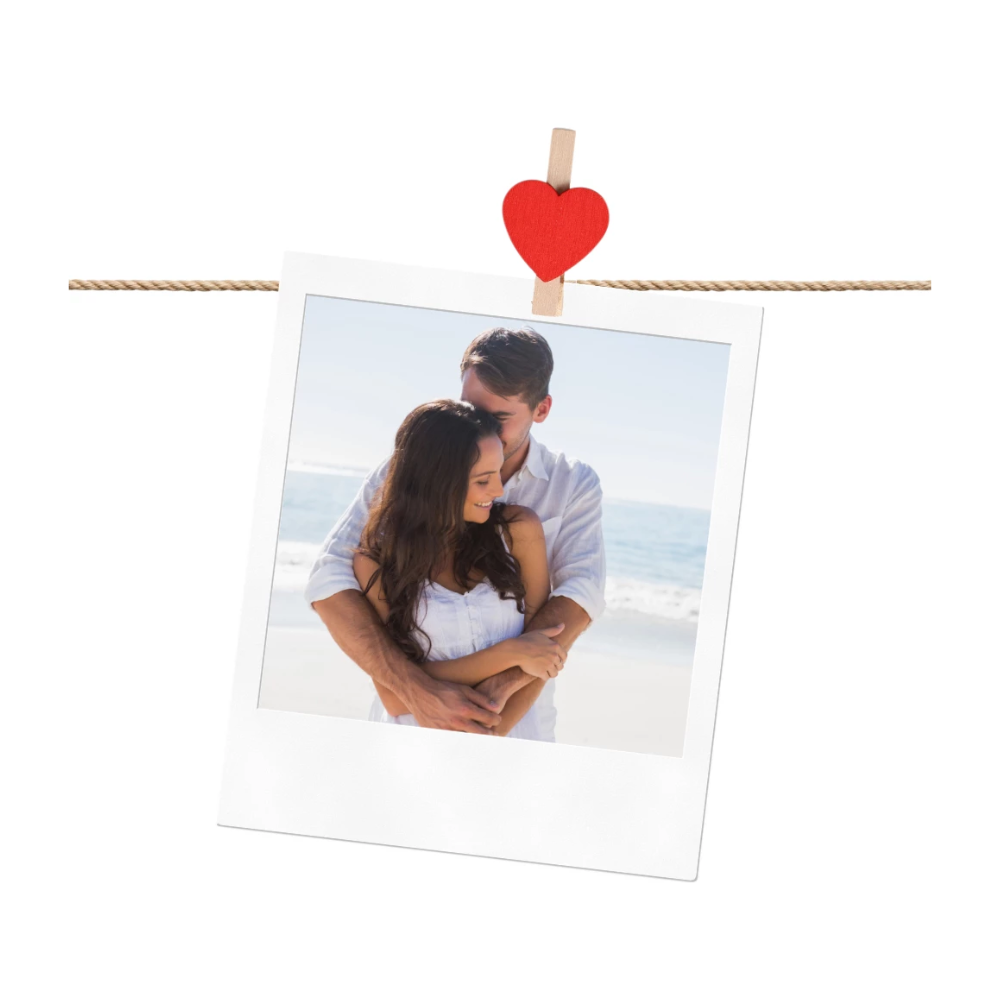 Träklämmor med hjärtan