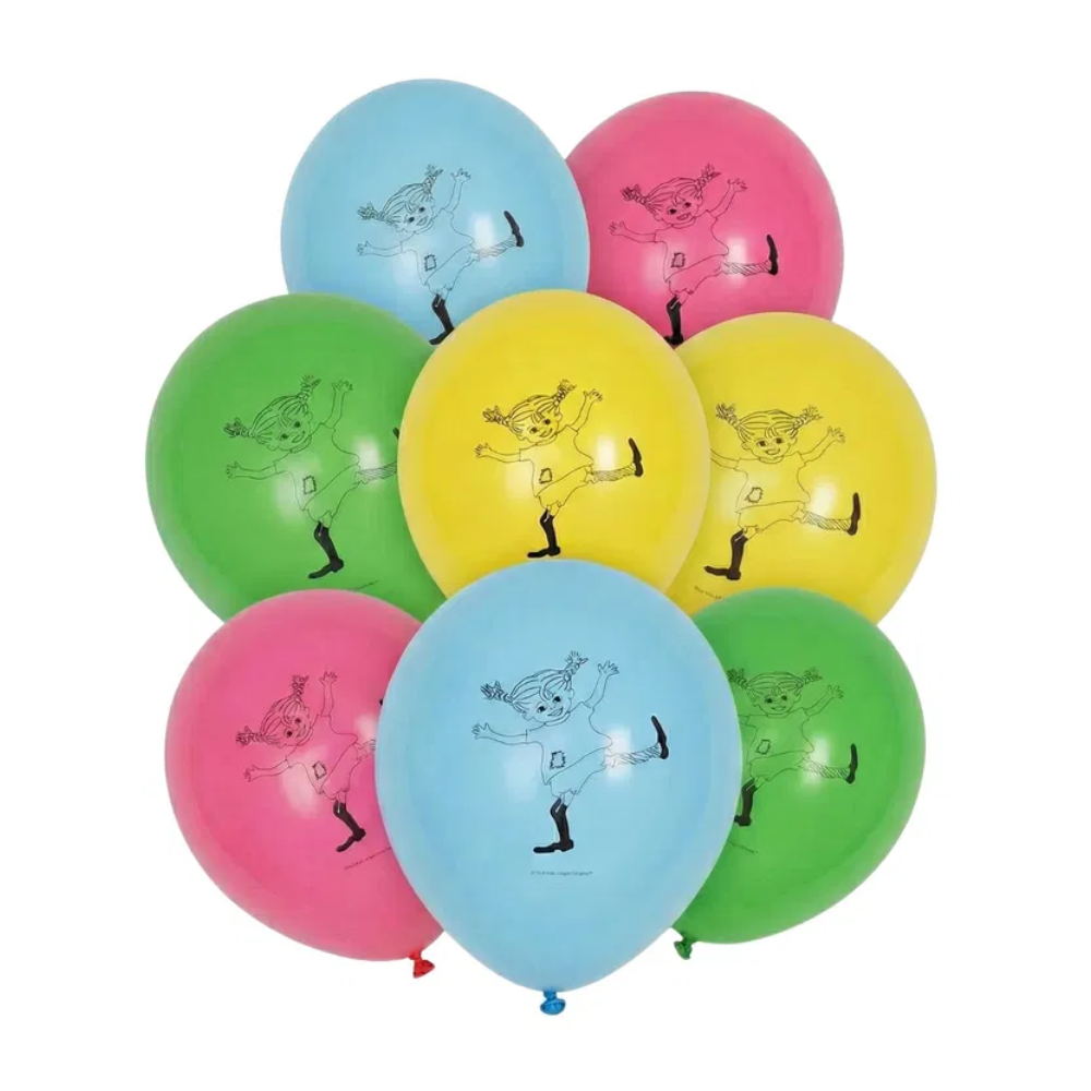 Latexballonger Pippi 8-pack