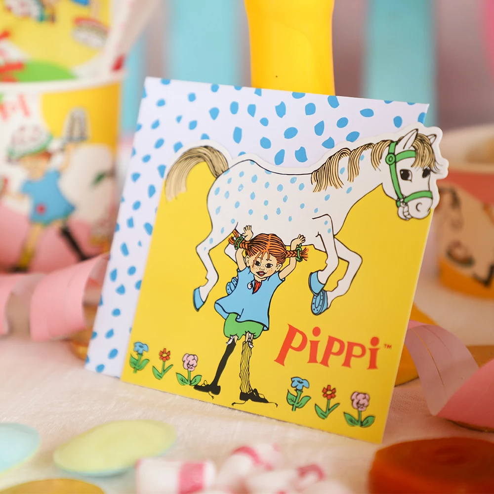 Inbjudningskort Pippi 8-pack