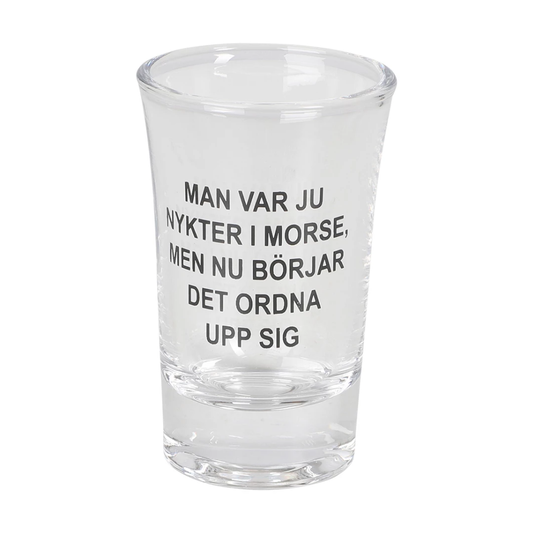 Snapsglas med roliga motiv