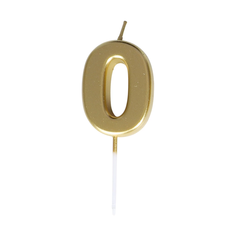 Siffertårtljus Guld
