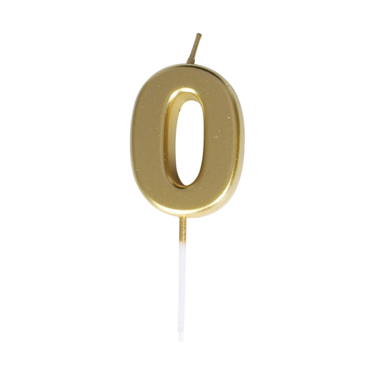 Siffertårtljus Guld