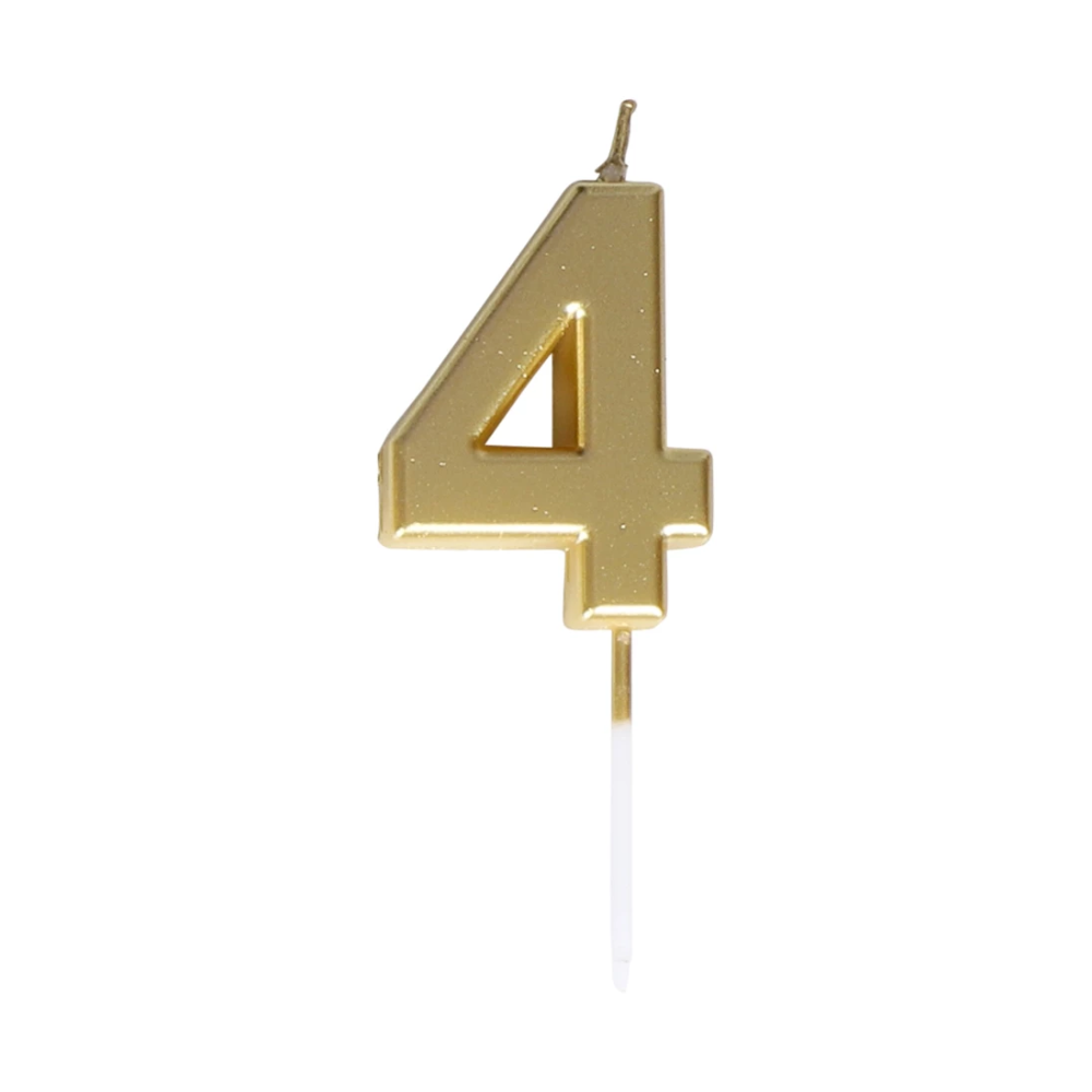 Siffertårtljus Guld