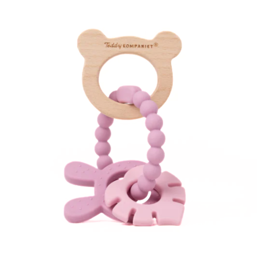 Teddykompaniet - Bitring i silikon och trä