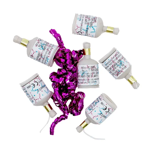 Party Poppers Gender Reveal 6-pack