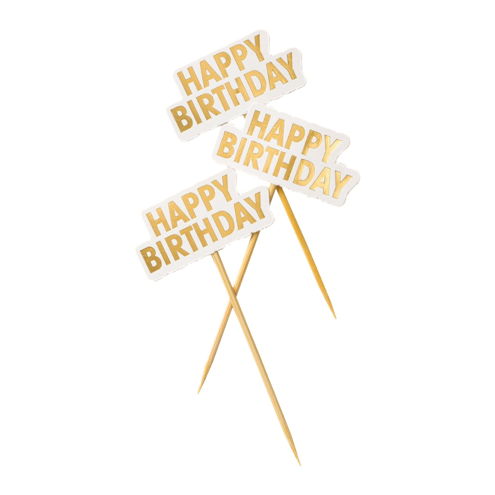 Cake toppers Happy Birthday 10-pack