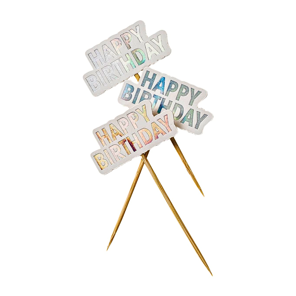 Cake toppers Happy Birthday 10-pack