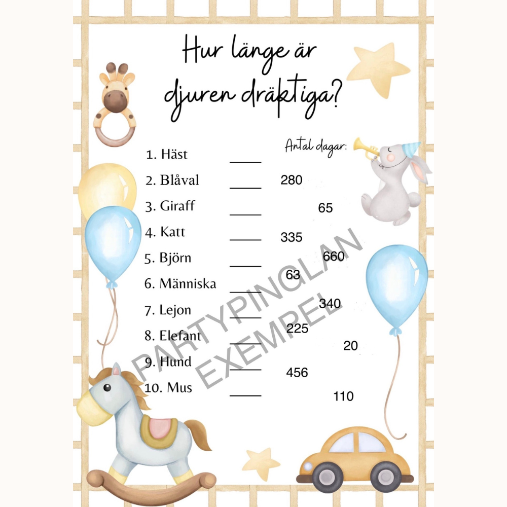 Lek - Hur länge är djuren dräktiga?