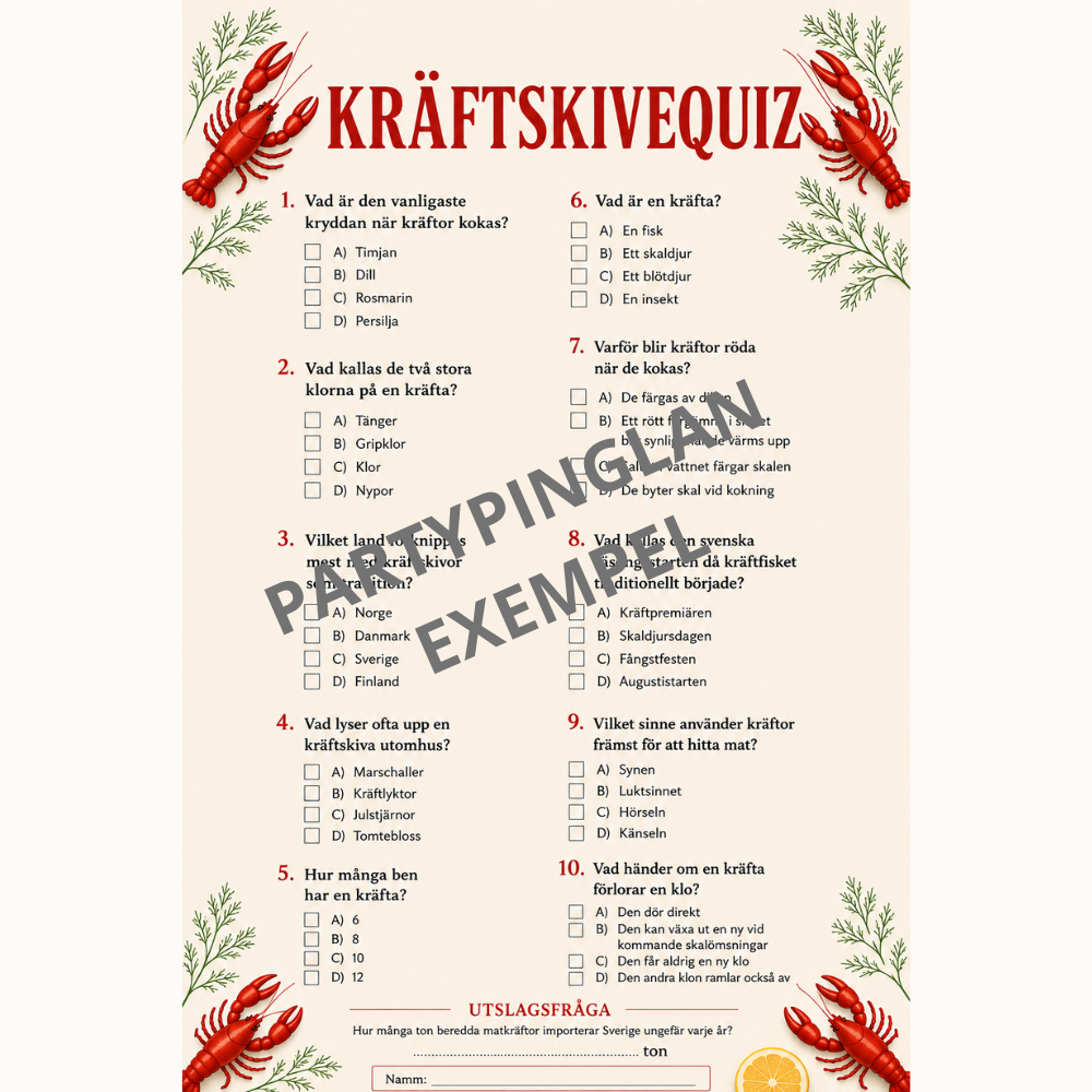 Kräftskivequiz