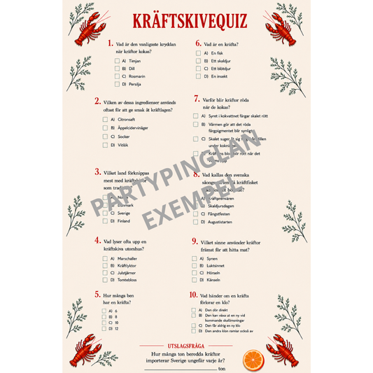 Kräftskivequiz