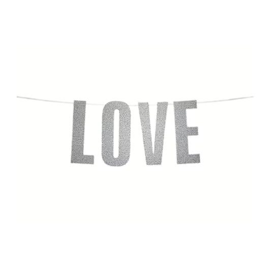 Girlang LOVE Silverglitter