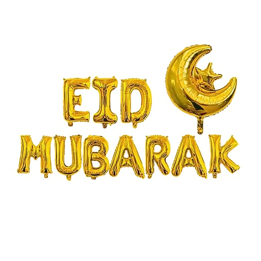 Folieballonger girlang Eid Mubarak