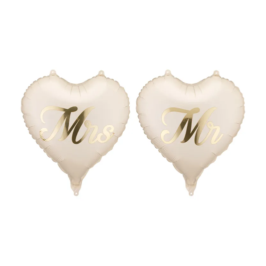 Folieballonger Mr och Mrs 2-pack